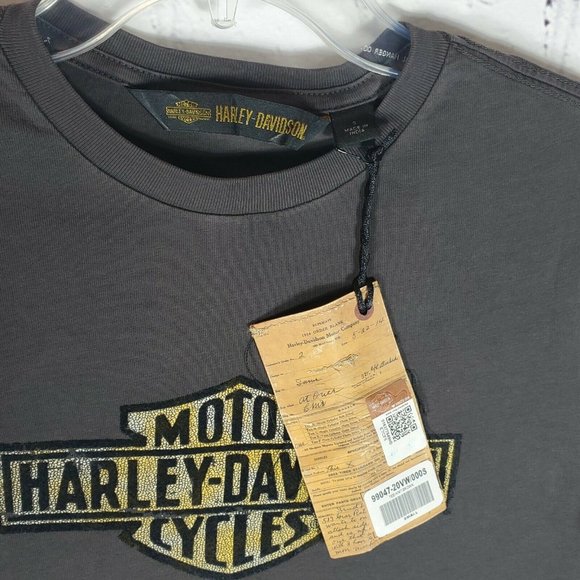 Harley Davidson Tee Knit Distressed Logo - Picture 4 of 5